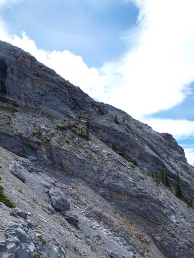 Typical terrain on the other side of side-hill terrain. Still very loose