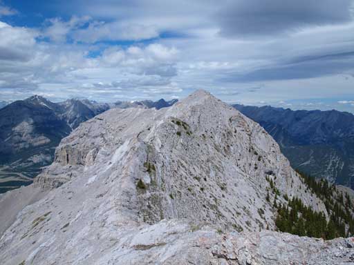 This is the lower north summit, the summit of north buttress