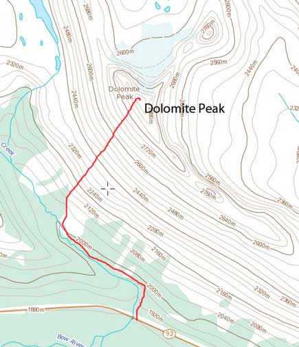 Dolomite Peak scramble route