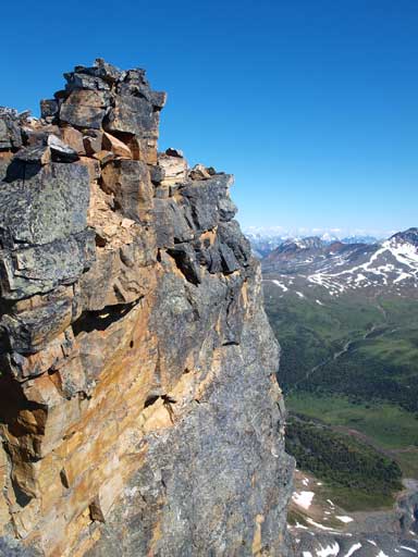 Near the top. The summit is to the right of this photo