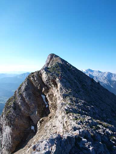 Grant coming down from a false summit