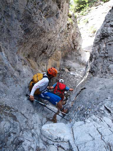 We found some interesting scrambling in the lower canyon