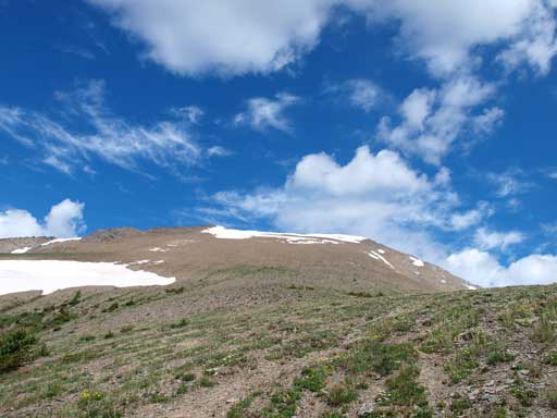 The very foreshortened slope on the alpine.