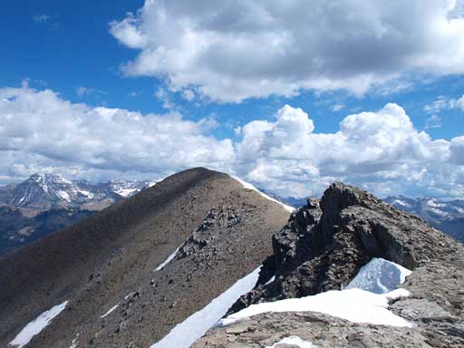 Now I'm on my way traversing to the true summit