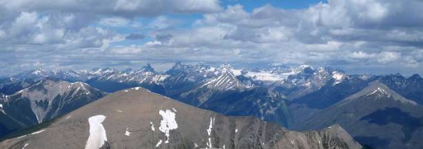Looking north into the infamous Ten Peaks