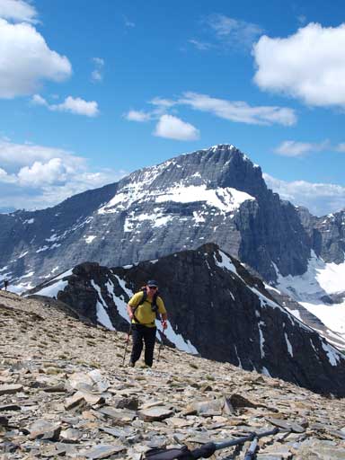 Kevin Papke approaching the summit