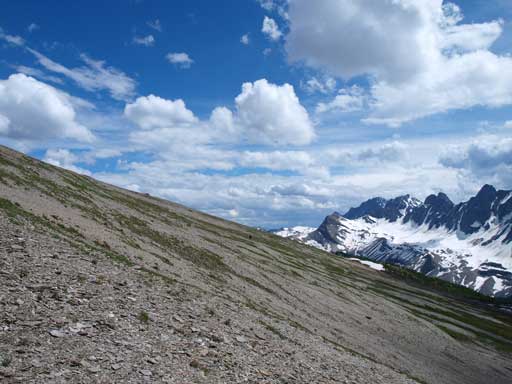 We picked different lines down this gentle slope