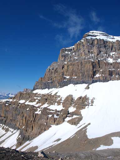 Finally gained the col. Look at this mountain!!