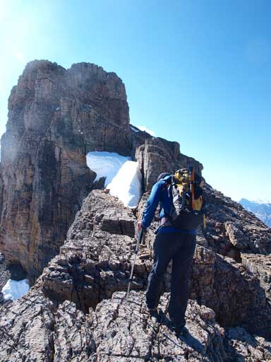 Vern and the typical terrain on Lion Peak