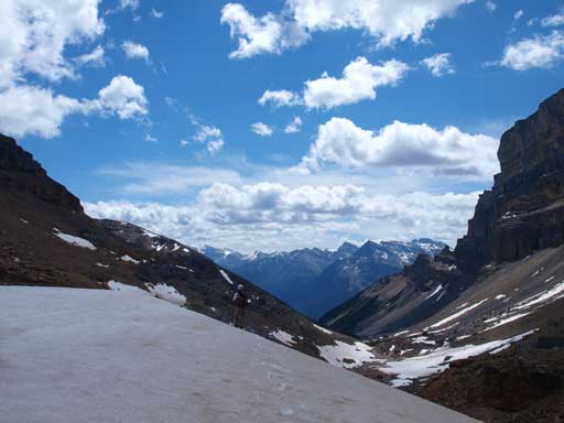 Looking down towards the way out. Gorgeous view behind.