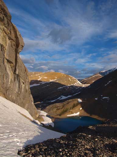 Looking back at this lovely alpine tarn
