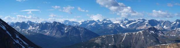 Looking towards peaks on Columbia Icefield