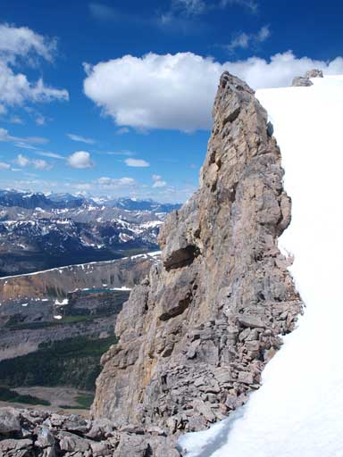 If following rock edge, then it's quite exposed.