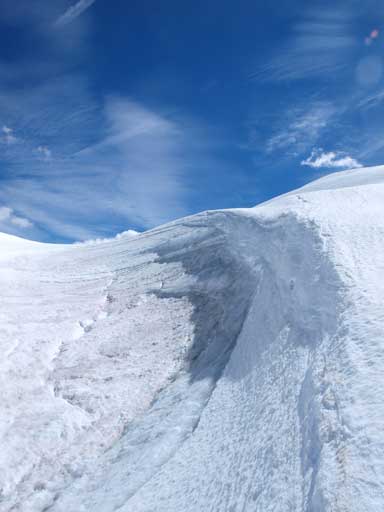 We could see bare glacial ice
