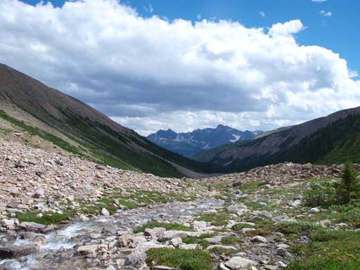 Walking out of this untrailed valley.