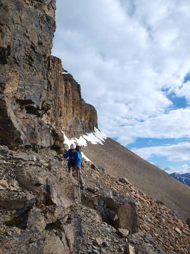 Ben ready to traverse around this critical point.