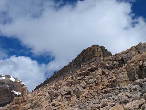 Looking back towards Portal's summit block