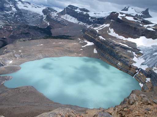 Looking down at Iceberg Lake