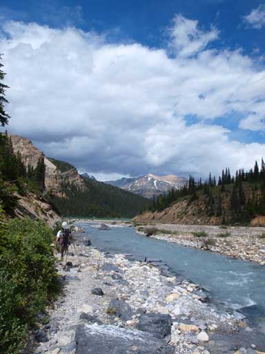 Back to the familiar slog. The Bow Lake...