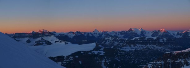 Looking south. Too many peaks to describe. At center is the mighty Mount Forbes