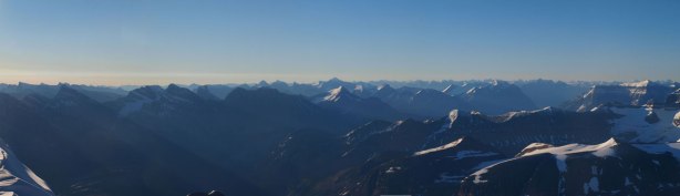 And a sea of peaks in David Thompson Country.