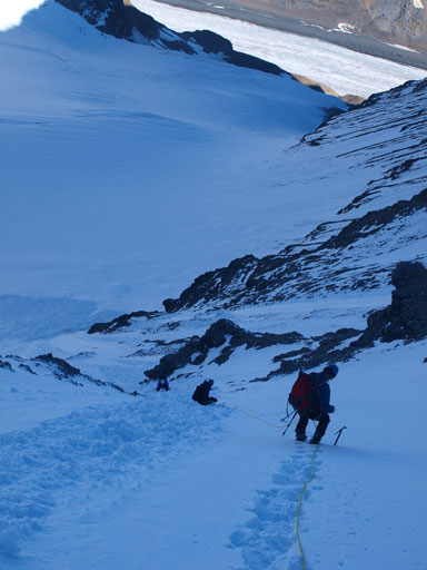 Descending the big slope