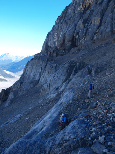 Descending the head-wall