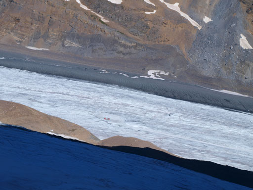 Snowcoach buses on Athabasca Glacier
