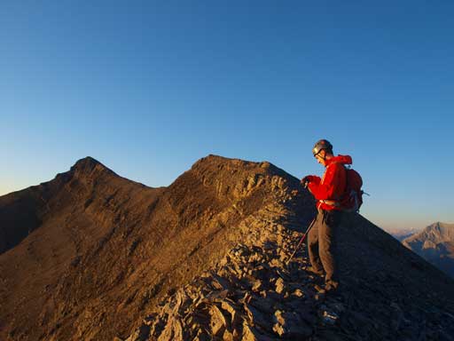 Mike descending Peak III