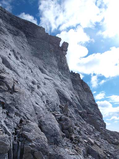 Steep slabs. Good thing we didn't need to climb up it.
