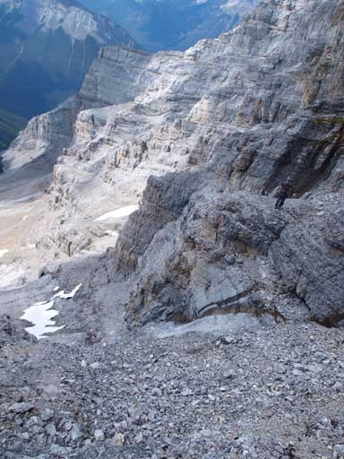 Looking down from above this section. No mistake allowed here.