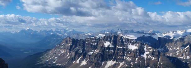 Looking south towards the Lake Louise group