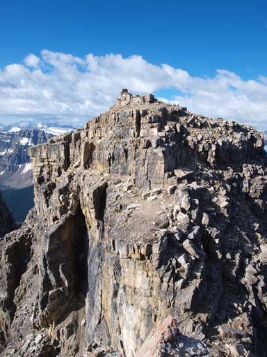 Looking back towards the summit from the sub-peak