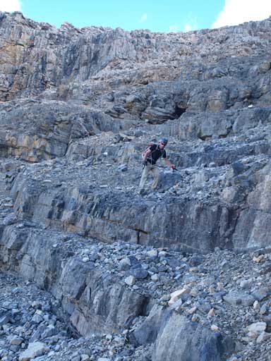 Typical terrain on the lower part of this big gully