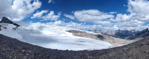 Panorama from near our bivy spot.