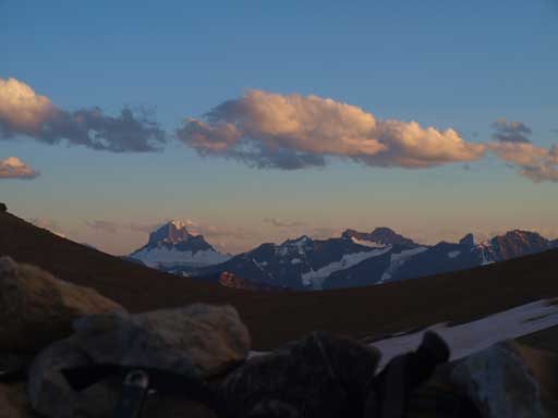 Still in my bivy sack, looking back towards Alberta