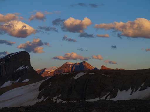 A tip of Poboktan Mountain from my bivy sack