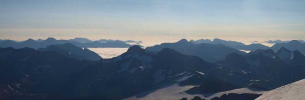 A sea of clouds above Alberta's prairie.