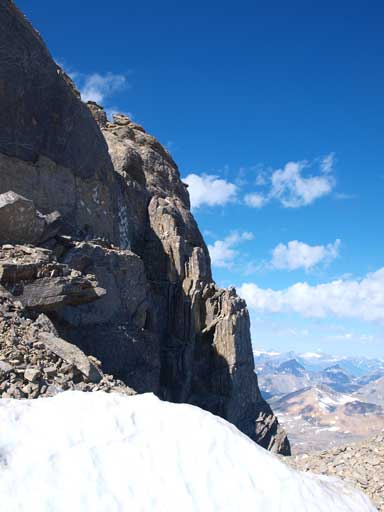 This is the rock band. We cannot scramble up and over it...