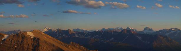 Sunwapta Peak on left, Mt. Alberta on right
