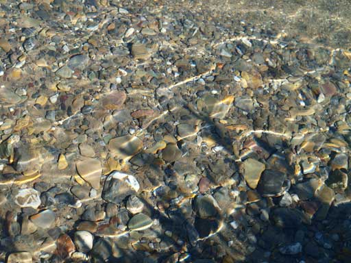 Water is crystal clear in these streams