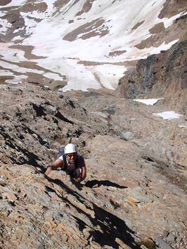 Eric finishing this steep part