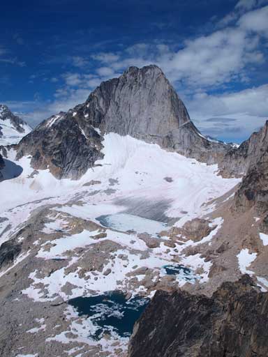 Bugaboo Spire and a few alpine tarns