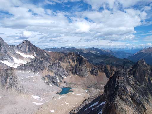 At center in the foreground is Cobalt Lake Spire