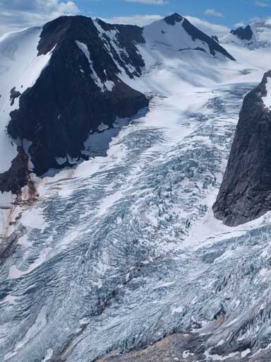 The fractured Bugaboo Glacier