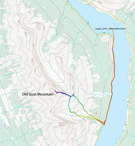 Old Goat Mountain standard ascent route