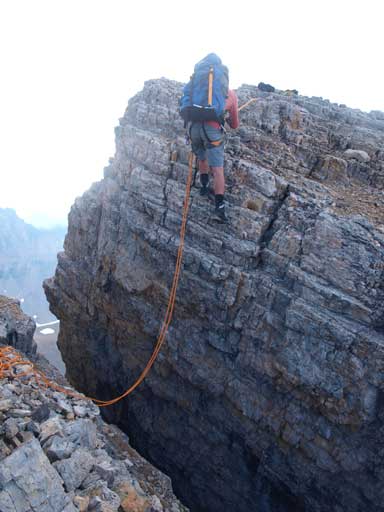 Liam rappelling into the 2nd notch