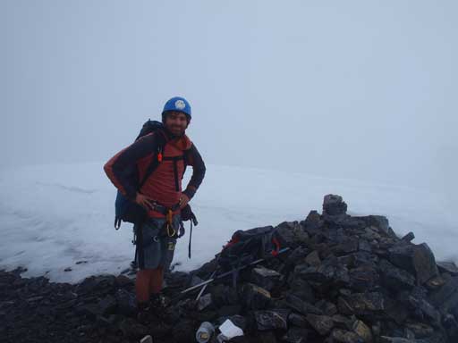 Liam on the summit. Great views...