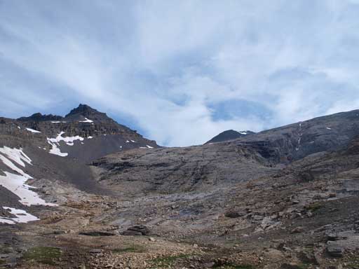 Looking back on the "big slope". Very foreshortened