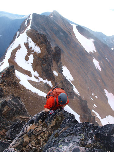 Mike traversing a corner. 